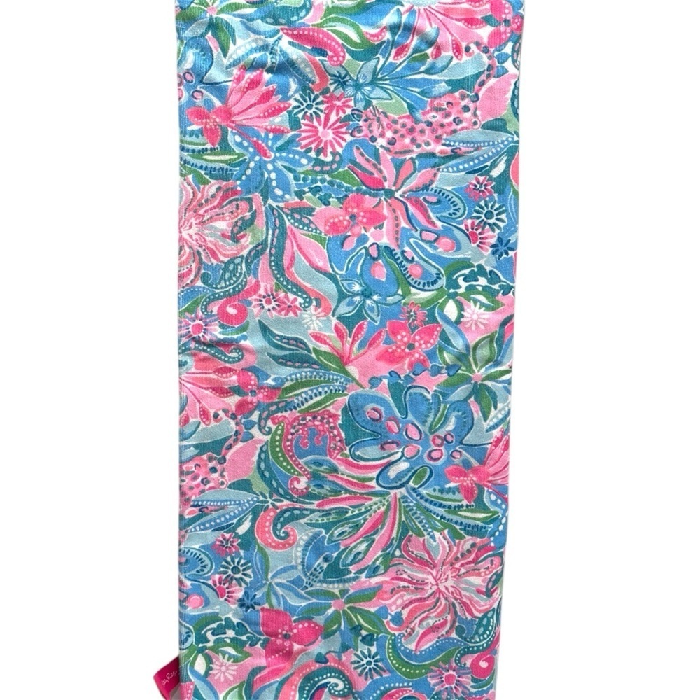 Lilly Pulitzer Vibrant Floral Beach Towel Multicolor Microfiber Pool Pnk Blue OS